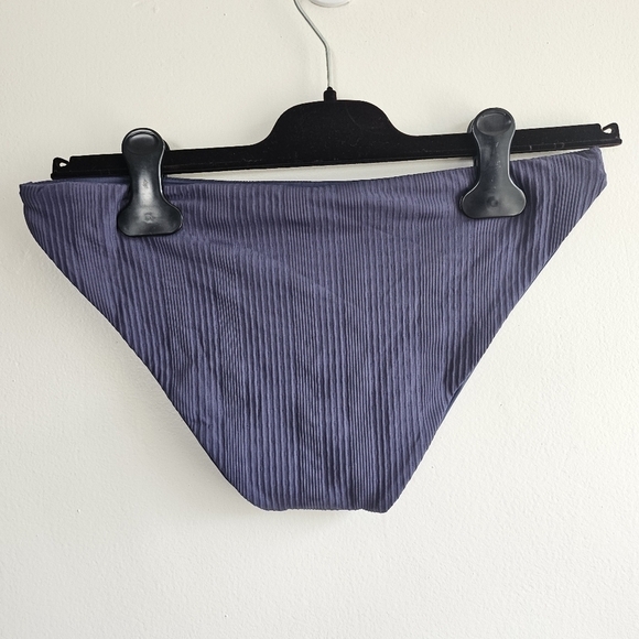 New L*Space Camacho Pointelle Rib Full Cut Slate Bikini Bottom NWT Medium - Picture 9 of 12